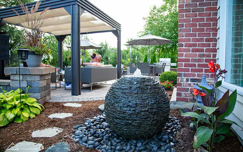 MEDIUM STACKED SLATE SPHERE-image