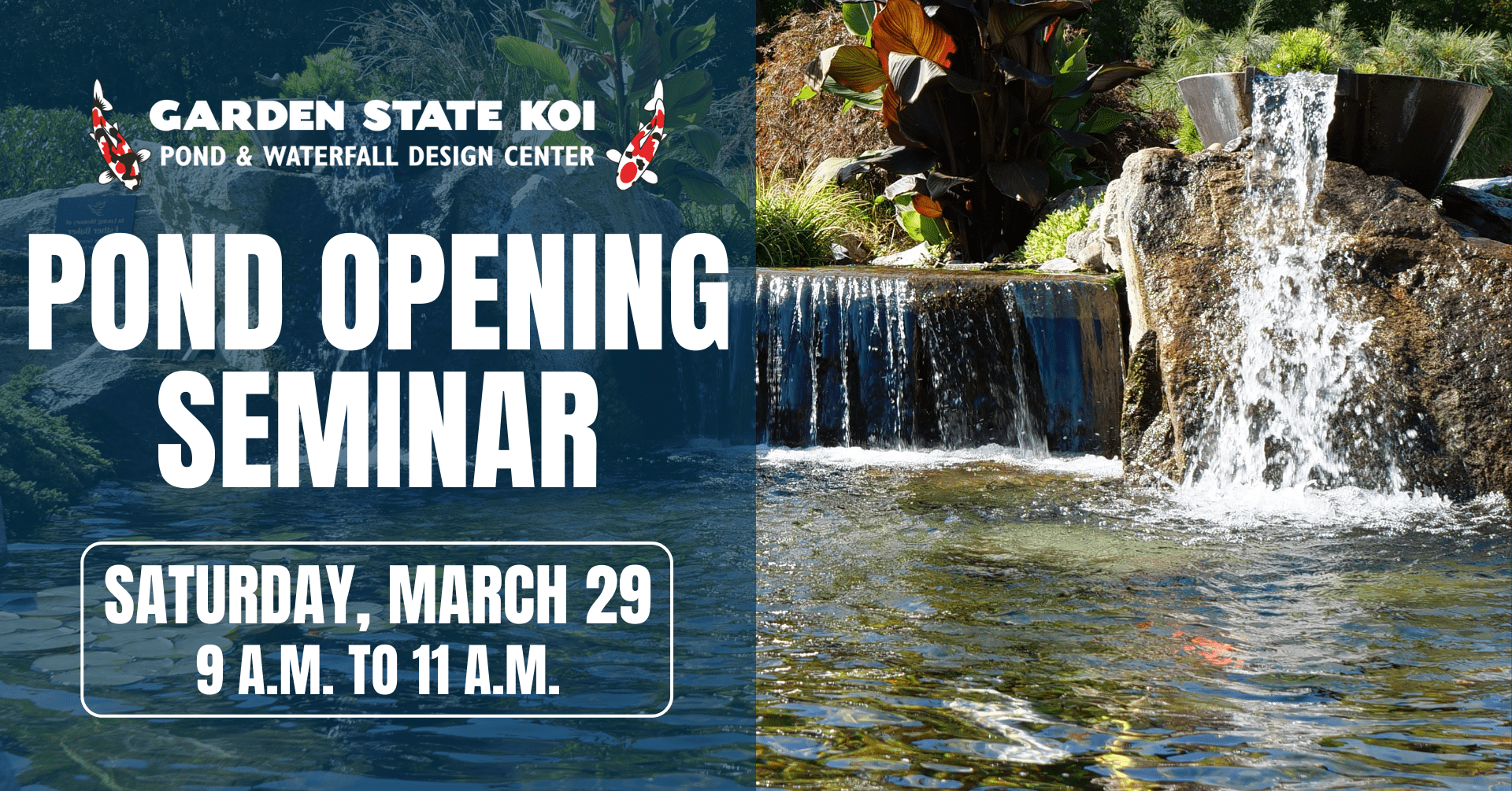 Pond Opening Seminar at Garden State Koi on March 29