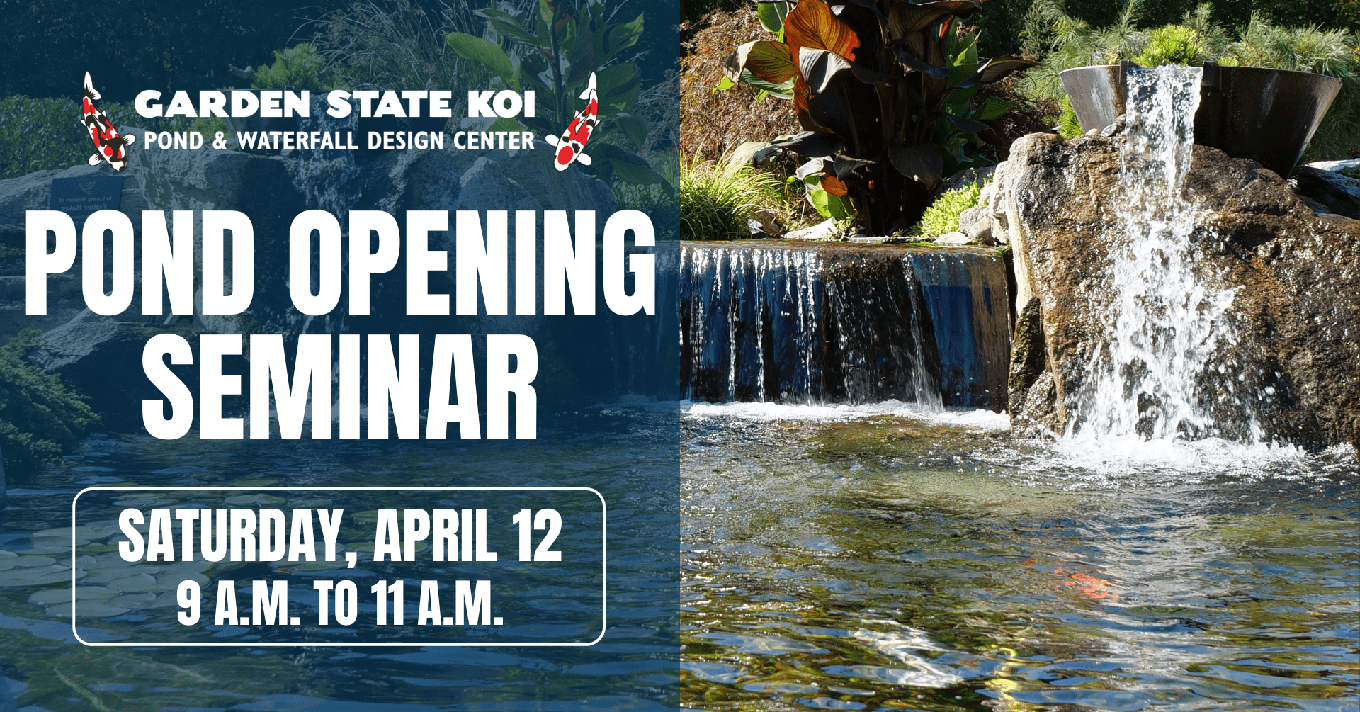 Pond Opening Seminar at Garden State Koi on April 12