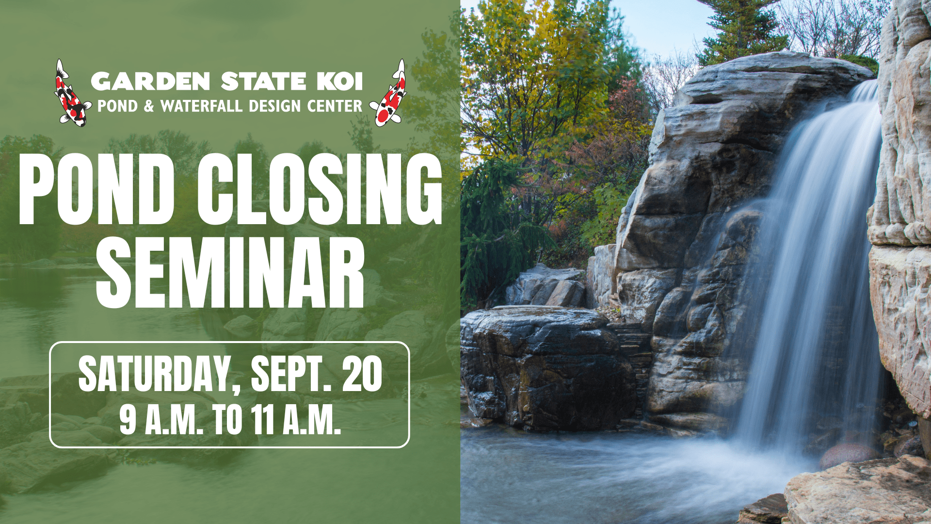 Pond Closing Seminar Sept. 20
