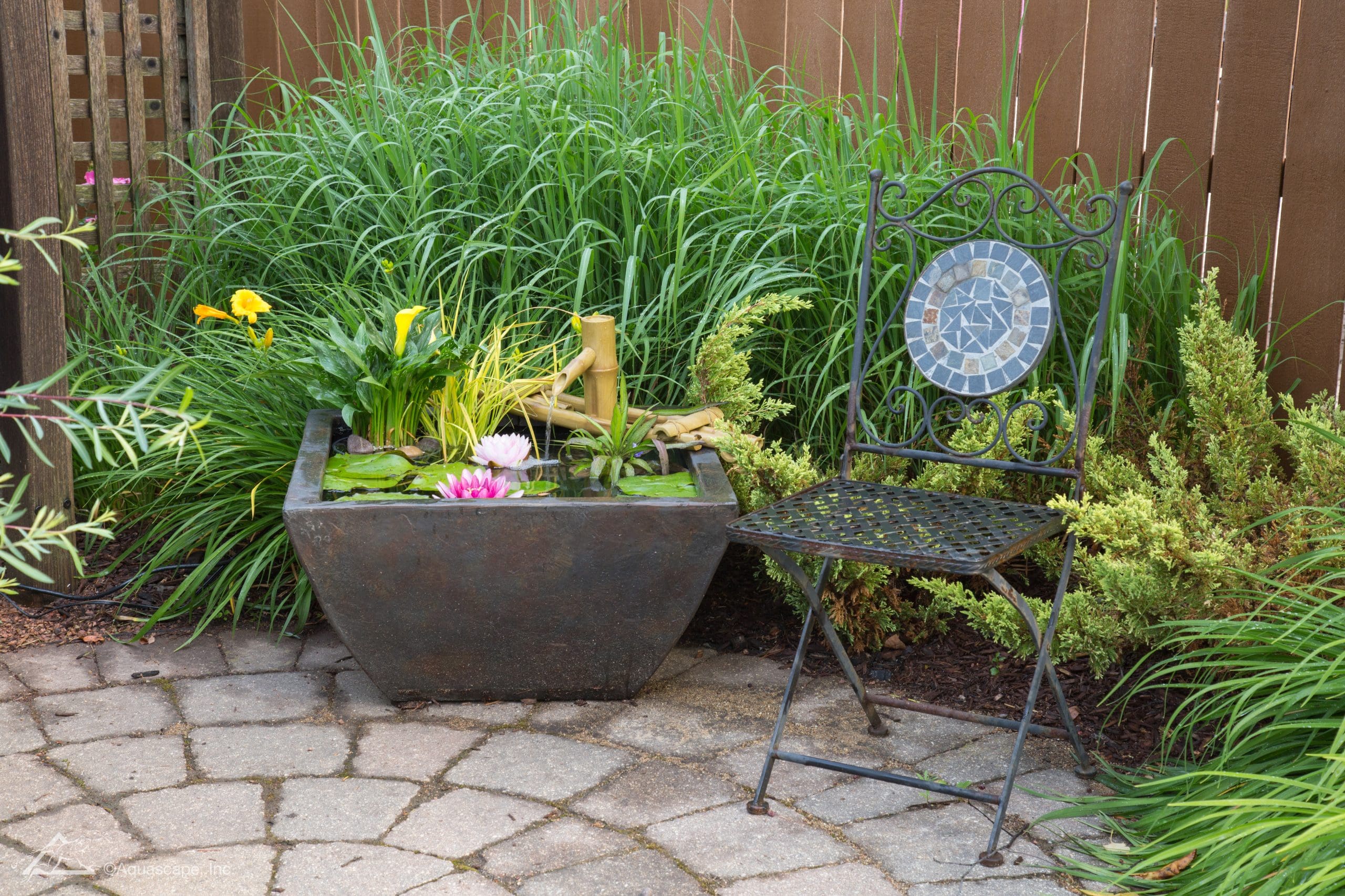 medium textured grey slate patio pond 01 (1)